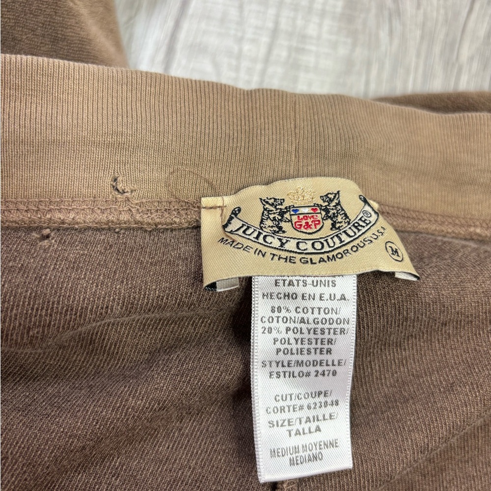 VTG Y2K Juicy Couture Brown Track Pants Size Medium - Picture 4 of 10